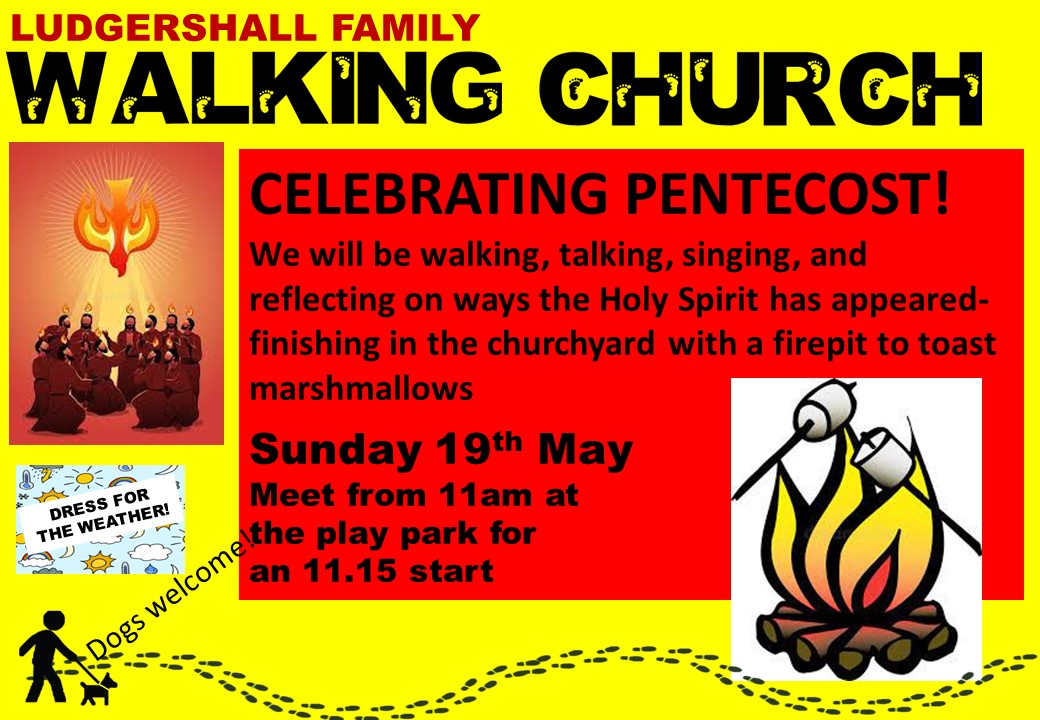 Walking church - Pentecost - Sun 19 May - Ludgershall play area at 11am