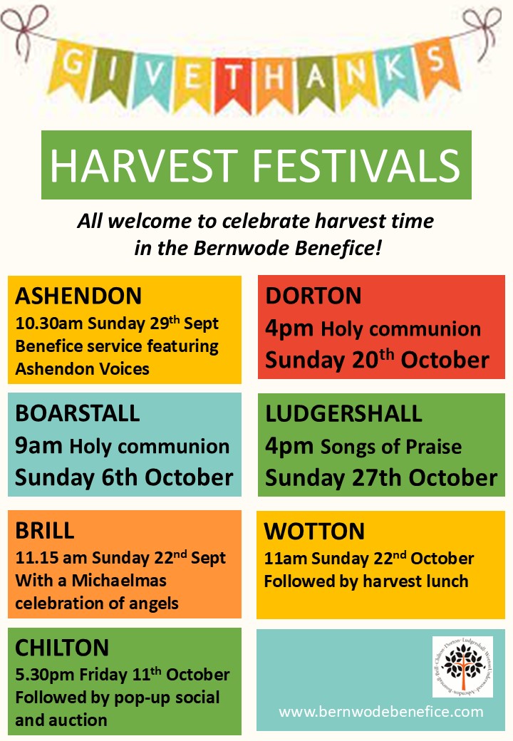 Harvest Festivals in the benefice