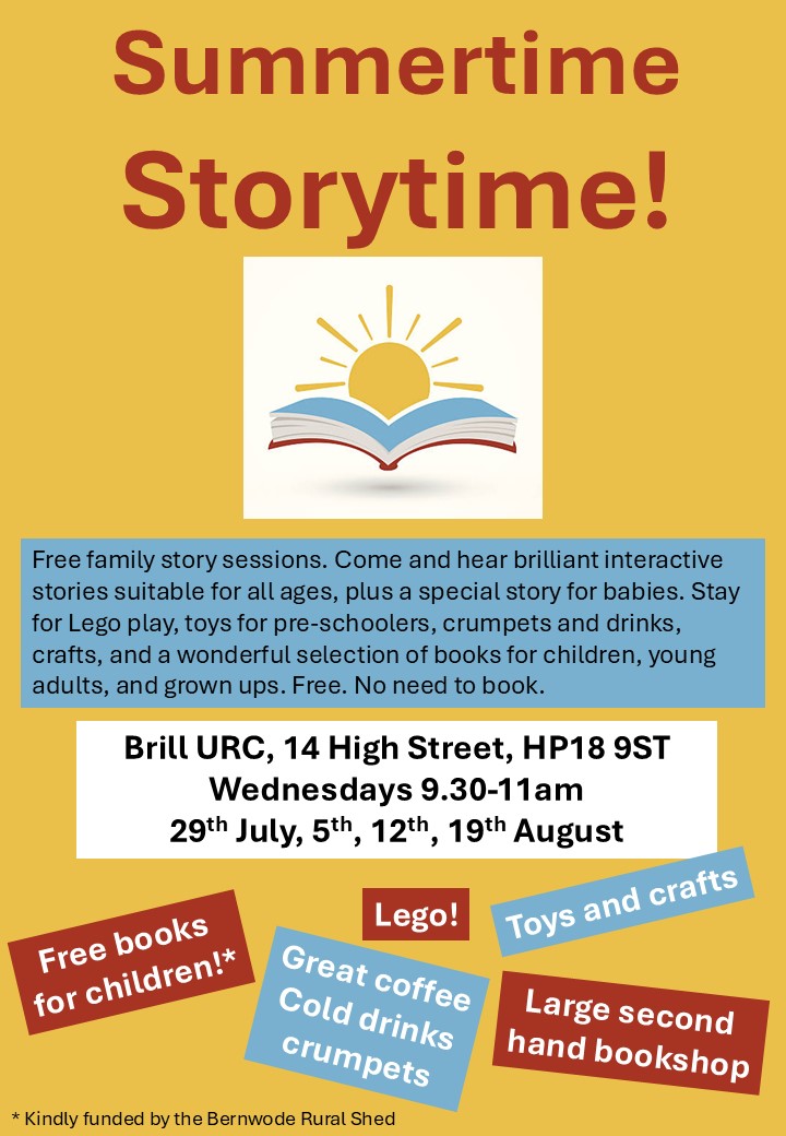 Summer storytime - 29 Jul, 5, 12, 19 Aug @ 10:30 - Brill URC